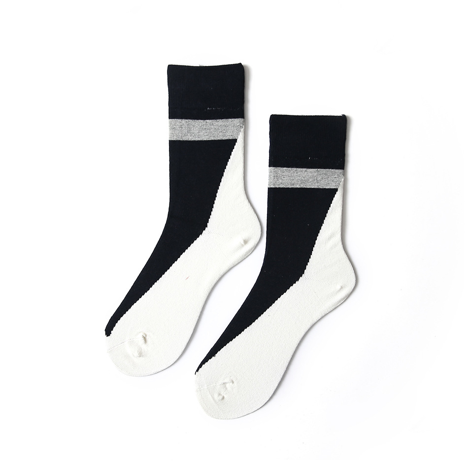 Simple Black And White Hit The Color Tide Of Street Style Fashion Ride Ins Literary Retro Cotton Socks